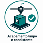 Acabamento limpo e consistente