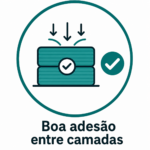 Boa adesão entre camadas