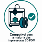 Compatível com a maioria das impressoras 3D FDM
