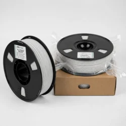 Filamento PLA Tough Granito Branco com bobina e embalagem